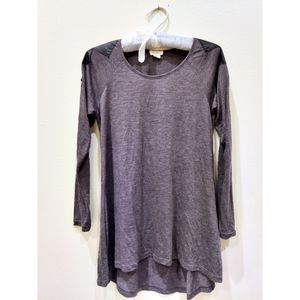 High Low Love Riche Tunic Leather Shoulders